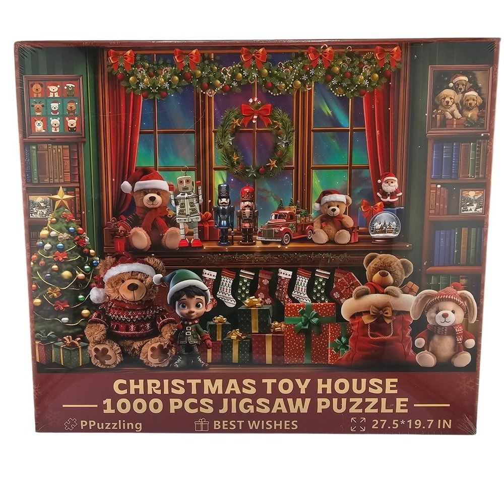 PPuzzling Christmas Toy House 1000 Piece Jigsaw Puzzle New‎ Sealed Gift